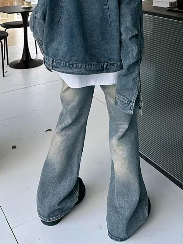 Weite, lockere Jeans mit Vintage-Waschung für Herren-2