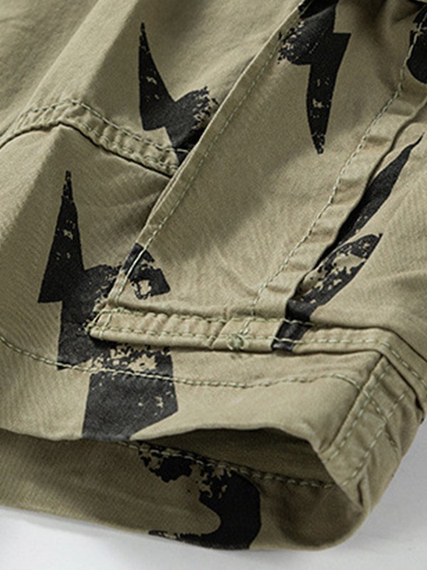 Bedruckte lockere Cargo-Shorts für Herren-4